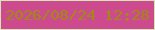 文字の大きさ：5、枠の色：d7e4b4、背景の色：cc4a8d、文字の色：a08a15 無料ブログパーツのブログ時計