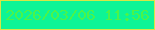 文字の大きさ：1、枠の色：d7e645、背景の色：0df496、文字の色：4af449 無料ブログパーツのブログ時計