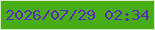 文字の大きさ：5、枠の色：d7e7c8、背景の色：48ad13、文字の色：5a29c1 無料ブログパーツのブログ時計