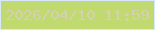 文字の大きさ：5、枠の色：d7e7ff、背景の色：c1da6f、文字の色：d5d1b0 無料ブログパーツのブログ時計