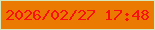 文字の大きさ：3、枠の色：d7e8bc、背景の色：eb7a03、文字の色：fa1010 無料ブログパーツのブログ時計