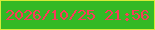 文字の大きさ：4、枠の色：d7eb39、背景の色：34b925、文字の色：fb3a59 無料ブログパーツのブログ時計