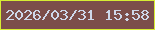 文字の大きさ：3、枠の色：d7ed33、背景の色：7c4e4a、文字の色：ced8ea 無料ブログパーツのブログ時計