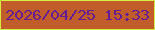 文字の大きさ：2、枠の色：d7ed44、背景の色：c15c2b、文字の色：651d93 無料ブログパーツのブログ時計
