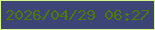 文字の大きさ：2、枠の色：d7f68b、背景の色：3d4476、文字の色：50770a 無料ブログパーツのブログ時計