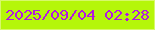 文字の大きさ：4、枠の色：d7f86b、背景の色：b5f60a、文字の色：b319e1 無料ブログパーツのブログ時計