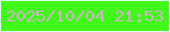 文字の大きさ：2、枠の色：d7fced、背景の色：40f819、文字の色：cfb2c6 無料ブログパーツのブログ時計