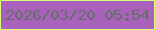 文字の大きさ：1、枠の色：d7fd79、背景の色：a961bc、文字の色：637068 無料ブログパーツのブログ時計
