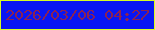 文字の大きさ：2、枠の色：d7fe22、背景の色：0916f3、文字の色：8a2154 無料ブログパーツのブログ時計