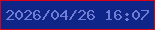 文字の大きさ：2、枠の色：d80116、背景の色：0f2688、文字の色：6f7dd4 無料ブログパーツのブログ時計