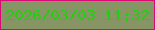 文字の大きさ：2、枠の色：d80a74、背景の色：879565、文字の色：22ce0f 無料ブログパーツのブログ時計