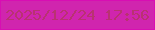 文字の大きさ：4、枠の色：d80eb3、背景の色：d025ae、文字の色：b93272 無料ブログパーツのブログ時計