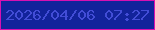 文字の大きさ：4、枠の色：d810b1、背景の色：12239b、文字の色：424dd6 無料ブログパーツのブログ時計