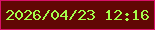 文字の大きさ：5、枠の色：d81169、背景の色：610704、文字の色：a4ff4a 無料ブログパーツのブログ時計