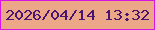 文字の大きさ：1、枠の色：d815e1、背景の色：eca789、文字の色：491571 無料ブログパーツのブログ時計