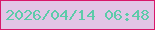 文字の大きさ：4、枠の色：d8186a、背景の色：e2c5e6、文字の色：5ccba9 無料ブログパーツのブログ時計