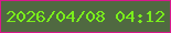 文字の大きさ：1、枠の色：d8188b、背景の色：506941、文字の色：7aef1b 無料ブログパーツのブログ時計