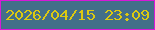 文字の大きさ：3、枠の色：d818d8、背景の色：436f89、文字の色：dcc911 無料ブログパーツのブログ時計