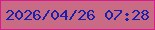 文字の大きさ：2、枠の色：d81a8f、背景の色：ca6b85、文字の色：1920ac 無料ブログパーツのブログ時計
