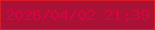 文字の大きさ：2、枠の色：d81b27、背景の色：ab1134、文字の色：d90343 無料ブログパーツのブログ時計