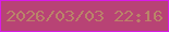 文字の大きさ：3、枠の色：d81be7、背景の色：b84375、文字の色：ba8469 無料ブログパーツのブログ時計