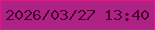 文字の大きさ：5、枠の色：d81c85、背景の色：ac2285、文字の色：4f0031 無料ブログパーツのブログ時計