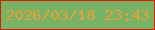 文字の大きさ：3、枠の色：d81e00、背景の色：78b264、文字の色：e79f39 無料ブログパーツのブログ時計