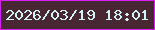 文字の大きさ：5、枠の色：d81ef5、背景の色：482732、文字の色：d2f4f5 無料ブログパーツのブログ時計