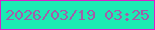 文字の大きさ：1、枠の色：d820c9、背景の色：1ceab3、文字の色：a25da9 無料ブログパーツのブログ時計