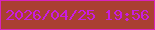 文字の大きさ：5、枠の色：d823be、背景の色：aa3f33、文字の色：c91ce0 無料ブログパーツのブログ時計