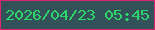 文字の大きさ：3、枠の色：d8256c、背景の色：335158、文字の色：2fd46a 無料ブログパーツのブログ時計