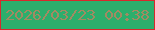 文字の大きさ：4、枠の色：d8282c、背景の色：2cae6c、文字の色：a28a62 無料ブログパーツのブログ時計