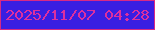 文字の大きさ：4、枠の色：d82984、背景の色：3a1ee1、文字の色：dd2f9f 無料ブログパーツのブログ時計