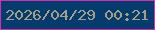 文字の大きさ：4、枠の色：d82bb0、背景の色：043c6e、文字の色：a89d87 無料ブログパーツのブログ時計