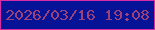 文字の大きさ：2、枠の色：d82ca6、背景の色：061397、文字の色：9a4279 無料ブログパーツのブログ時計