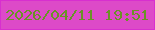 文字の大きさ：1、枠の色：d82fcf、背景の色：dd4ac8、文字の色：699326 無料ブログパーツのブログ時計