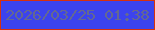 文字の大きさ：4、枠の色：d8300c、背景の色：3c43ed、文字の色：646891 無料ブログパーツのブログ時計