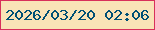 文字の大きさ：4、枠の色：d8305b、背景の色：f9e3b7、文字の色：005075 無料ブログパーツのブログ時計