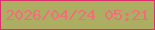 文字の大きさ：2、枠の色：d83069、背景の色：acaf61、文字の色：f16d7b 無料ブログパーツのブログ時計