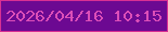 文字の大きさ：4、枠の色：d83093、背景の色：6c0992、文字の色：dc4eb8 無料ブログパーツのブログ時計