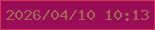 文字の大きさ：2、枠の色：d8315c、背景の色：990d56、文字の色：a36655 無料ブログパーツのブログ時計