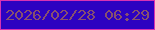 文字の大きさ：1、枠の色：d832b3、背景の色：2d02c1、文字の色：87506f 無料ブログパーツのブログ時計