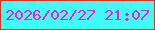 文字の大きさ：3、枠の色：d8331f、背景の色：3cfdf8、文字の色：fb1bca 無料ブログパーツのブログ時計