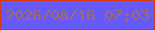 文字の大きさ：5、枠の色：d83514、背景の色：655af7、文字の色：a96b59 無料ブログパーツのブログ時計