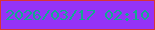 文字の大きさ：3、枠の色：d83536、背景の色：9533f7、文字の色：13aa90 無料ブログパーツのブログ時計