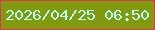 文字の大きさ：3、枠の色：d8375a、背景の色：819a0e、文字の色：b8faf9 無料ブログパーツのブログ時計