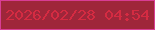 文字の大きさ：3、枠の色：d83d94、背景の色：9f263a、文字の色：d52b42 無料ブログパーツのブログ時計