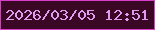 文字の大きさ：2、枠の色：d83dca、背景の色：3a0724、文字の色：de9df1 無料ブログパーツのブログ時計