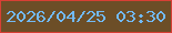 文字の大きさ：5、枠の色：d83f35、背景の色：6c4e27、文字の色：72baf5 無料ブログパーツのブログ時計