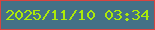 文字の大きさ：3、枠の色：d8443f、背景の色：447186、文字の色：acea09 無料ブログパーツのブログ時計
